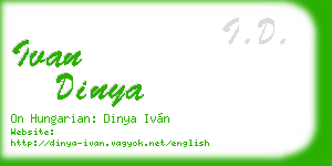 ivan dinya business card